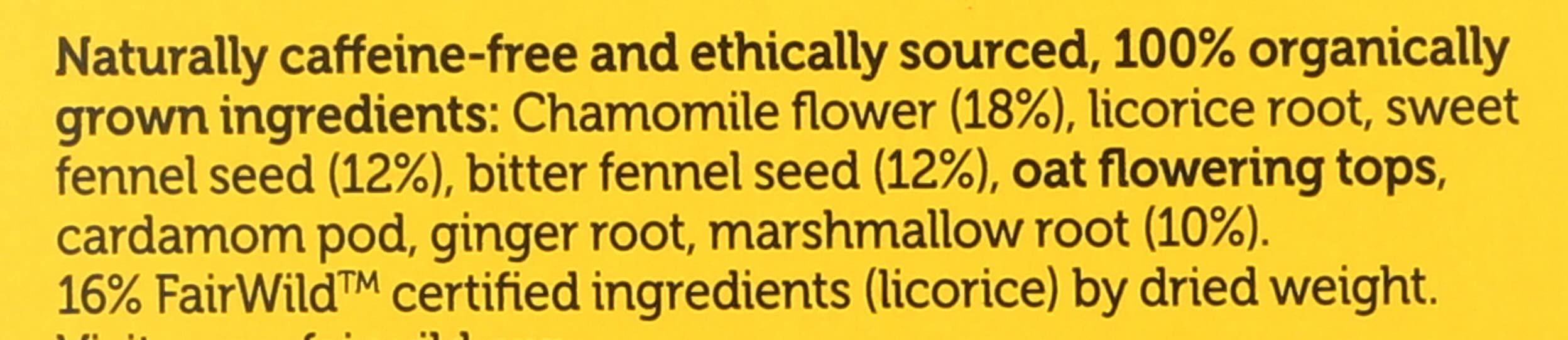 Pukka ingredients spread with chamomile and fennel highlighting organic sourcing
