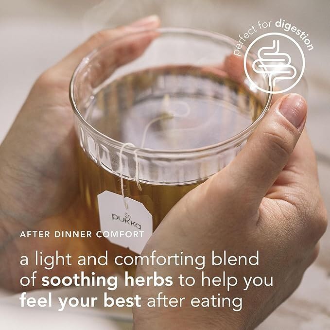 Pukka cup in morning lifestyle setting offering a calming, restorative pause