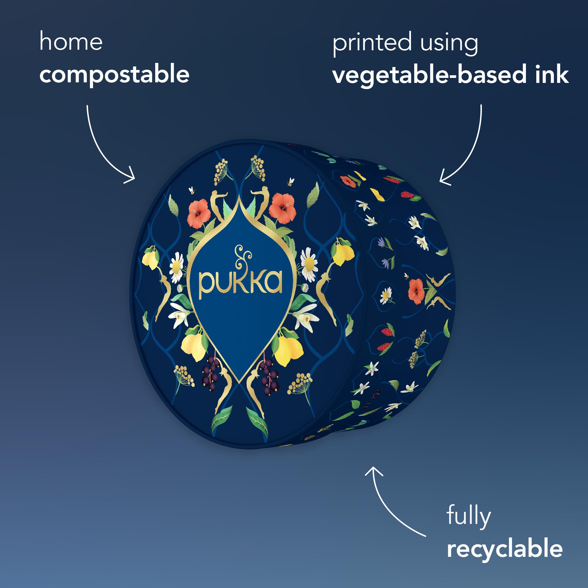 Pukka box held in hand to show scale and portability for travel or gifting