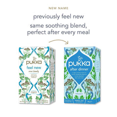 Pukka recyclable envelope close-up preserving freshness and essential oils