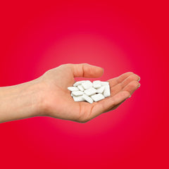 PUR Gum open bag with cinnamon pieces visible highlighting easy access and portability