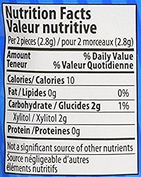 PUR Gum close-up of gum pieces and texture highlighting xylitol-sweetened freshness