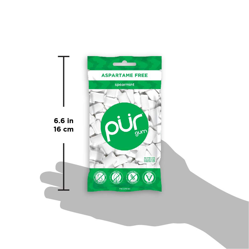 PUR Gum on a dining table representing hospitality use and guest convenience