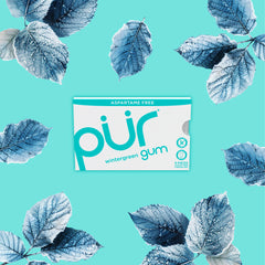 PUR Gum single piece texture close-up highlighting smooth chewability