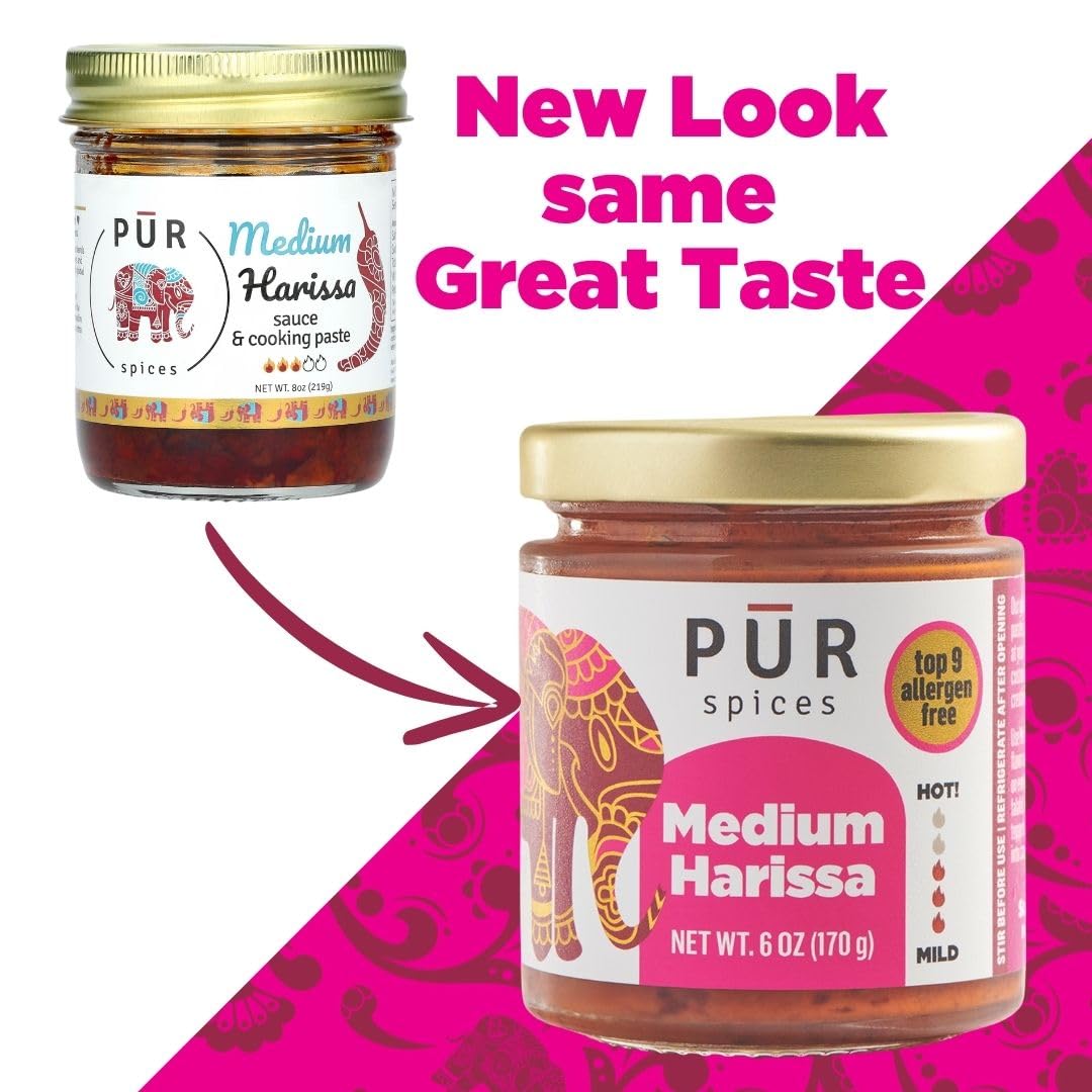 PUR Spices harissa jar lid and label detail for easy identification