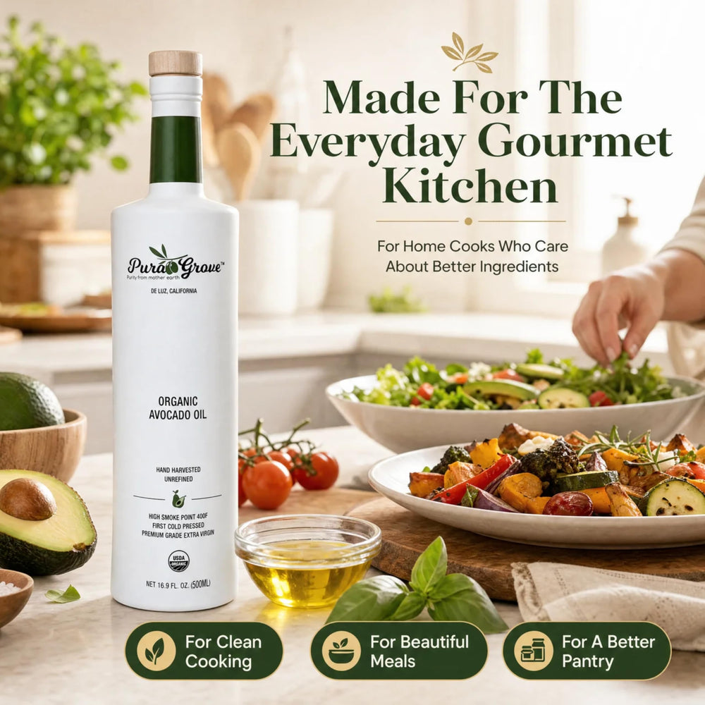 Pura Grove glass neck and cap detail showing packaging that preserves freshness