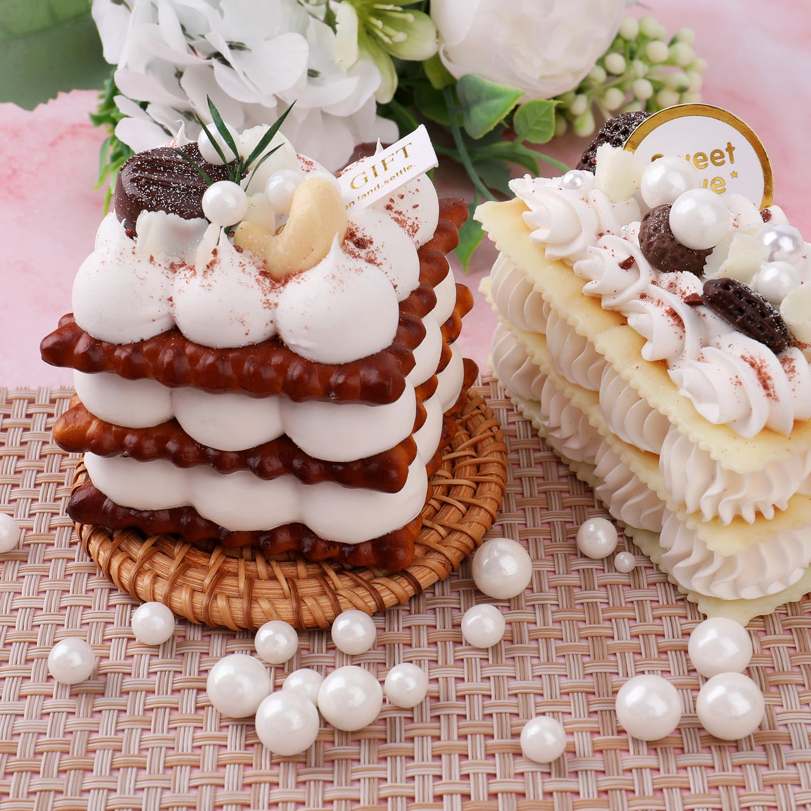 PURBOT pearls on cupcake wedding decoration adding elegant finishing touch