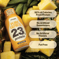 Box of 24 Pure Genius protein shots ideal for stocking pantry and travel