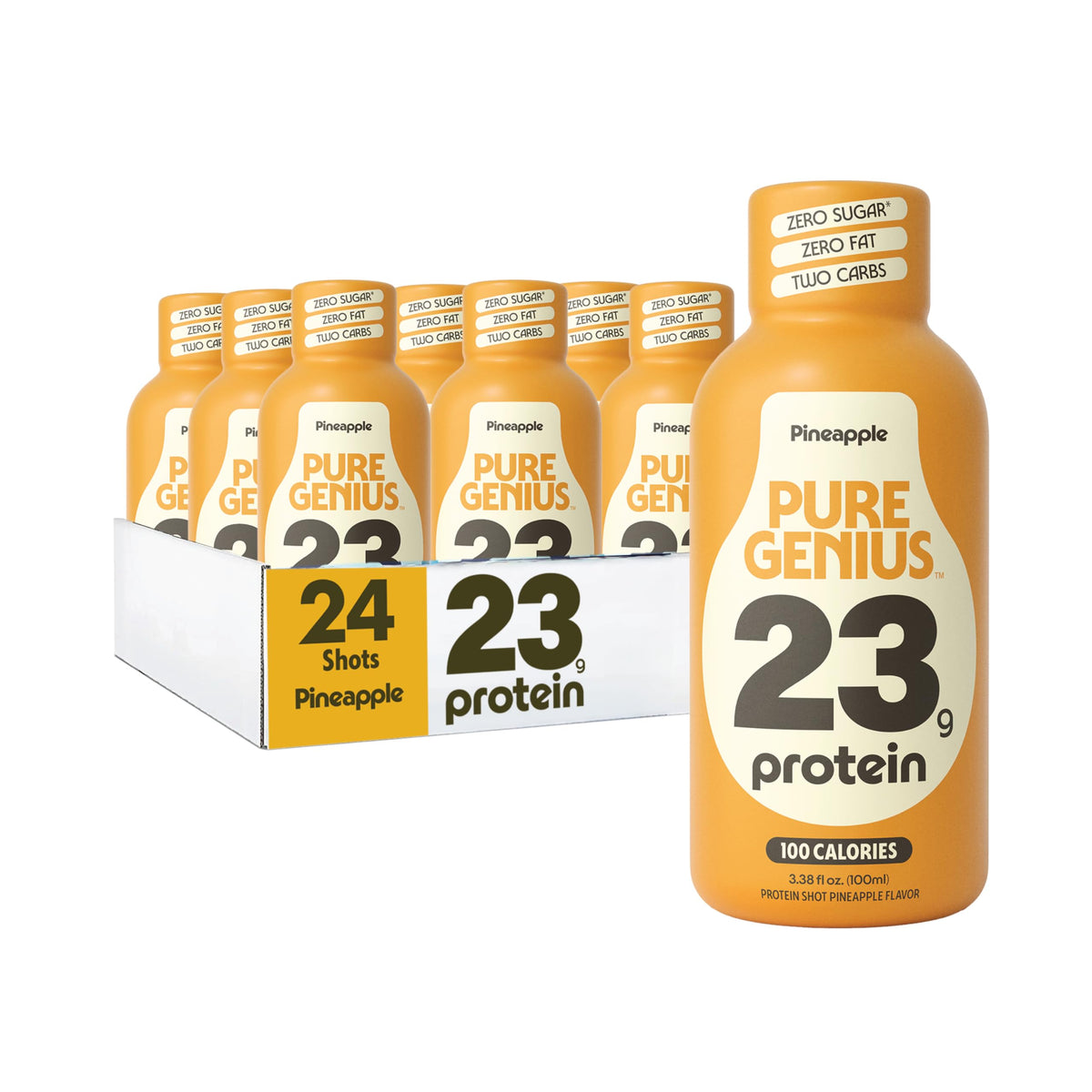 Pure Genius front packaging showing pineapple flavor and nutrition benefits