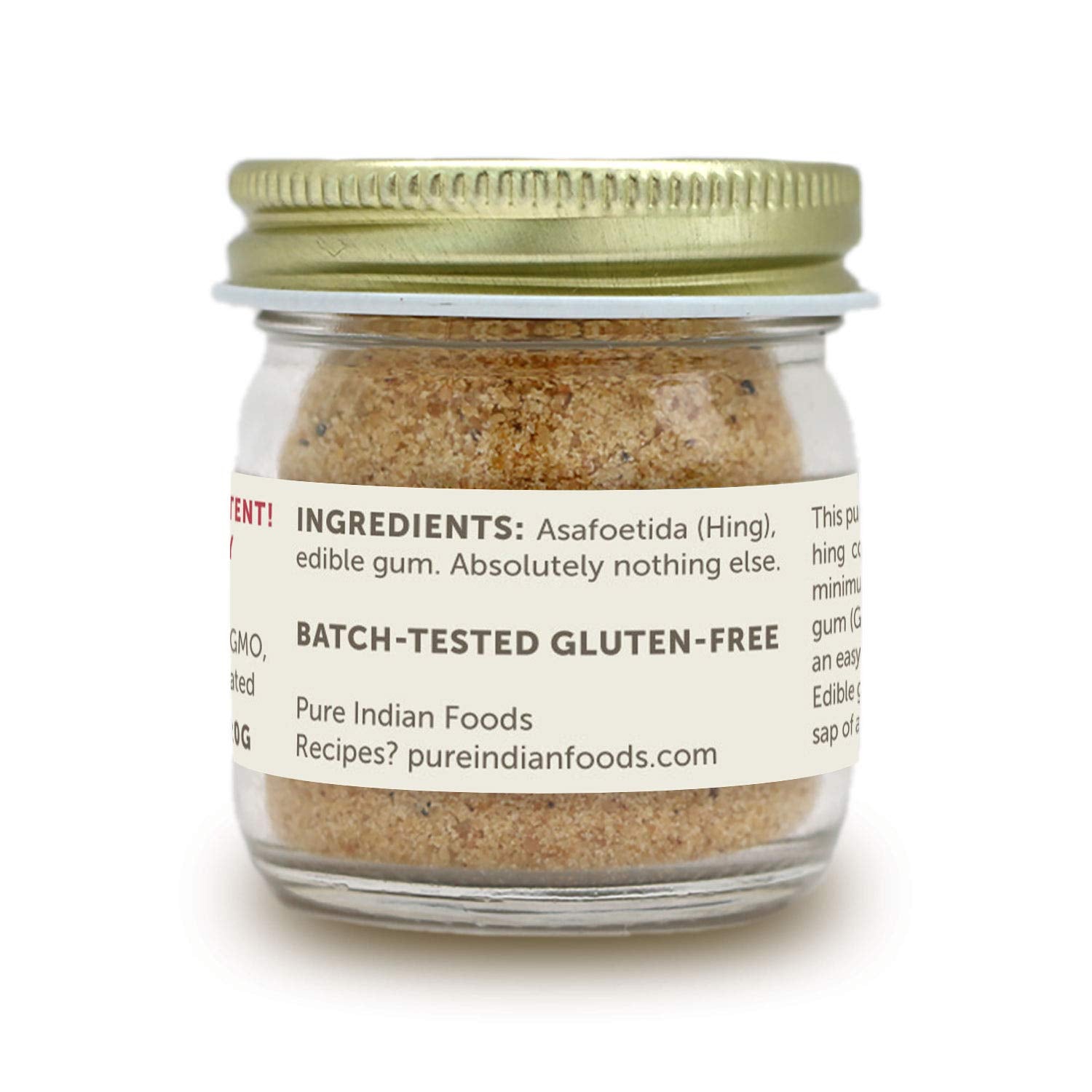 PURE INDIAN FOODS powder close-up showing fine texture and concentrated aroma