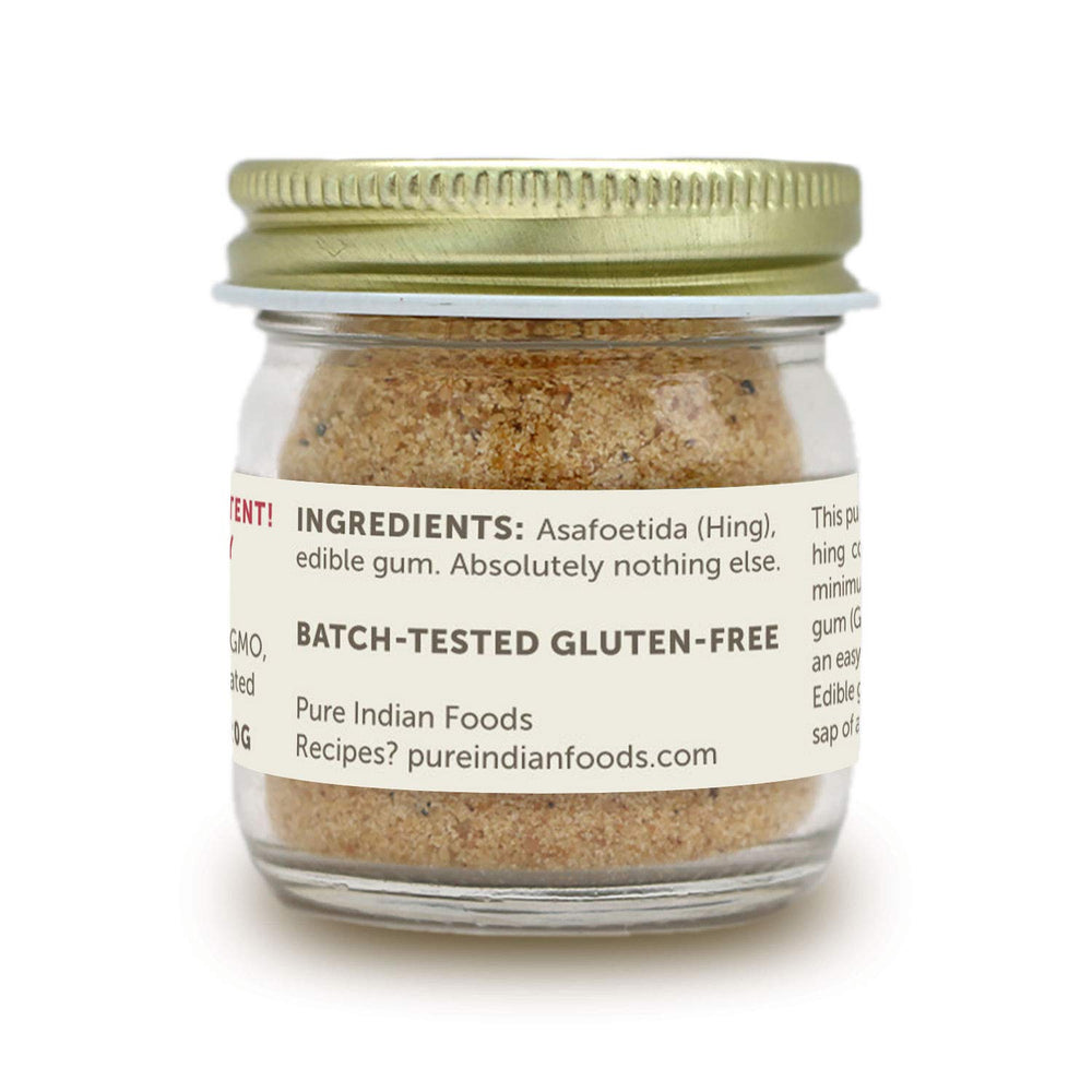 PURE INDIAN FOODS powder close-up showing fine texture and concentrated aroma