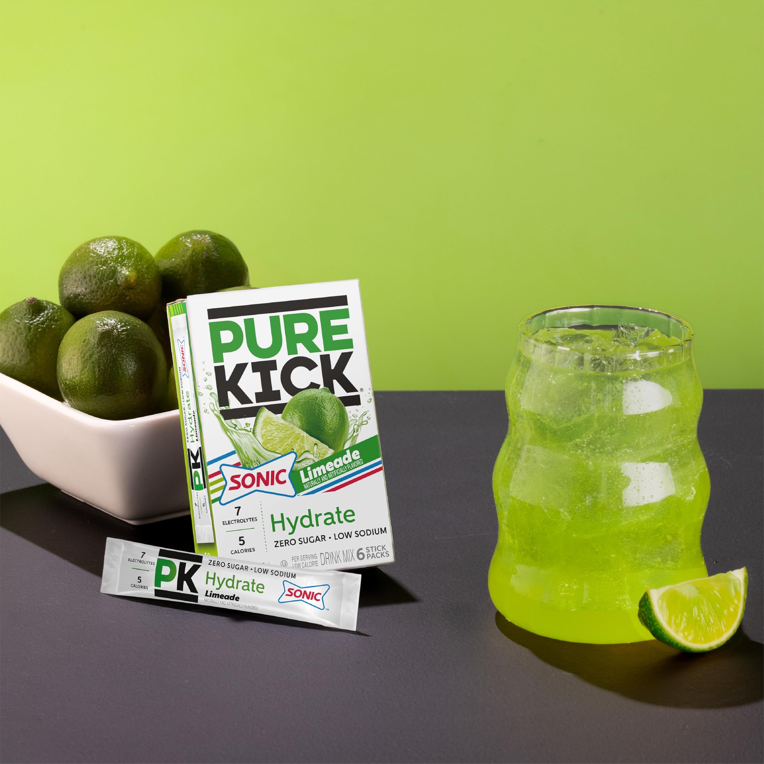PURE KICK packet in gym bag suggesting portability and on-the-go energy