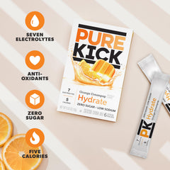 PURE KICK mixed Orange Creampop drink in bottle illustrating creamy citrus refreshment