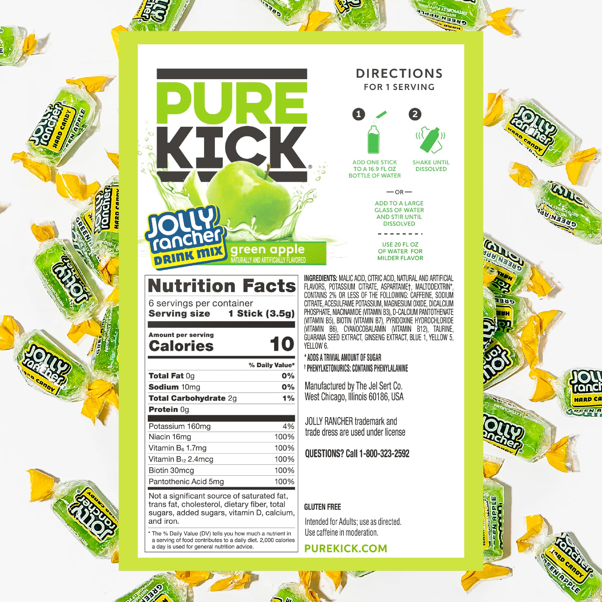 PURE KICK sticks in a travel bag beside gym items showing convenient energy for workouts