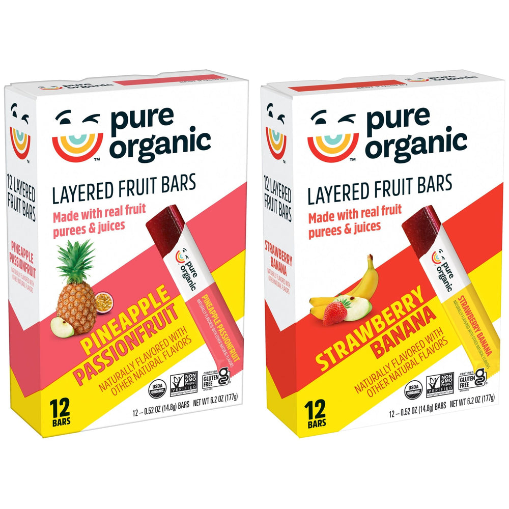 Pure Organic open box with bars neatly arranged for freshness and storage