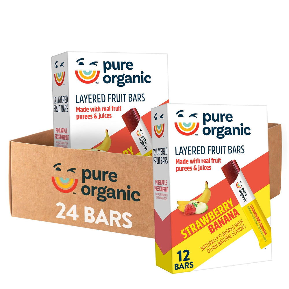 Pure Organic front packaging showing two boxes and product benefits