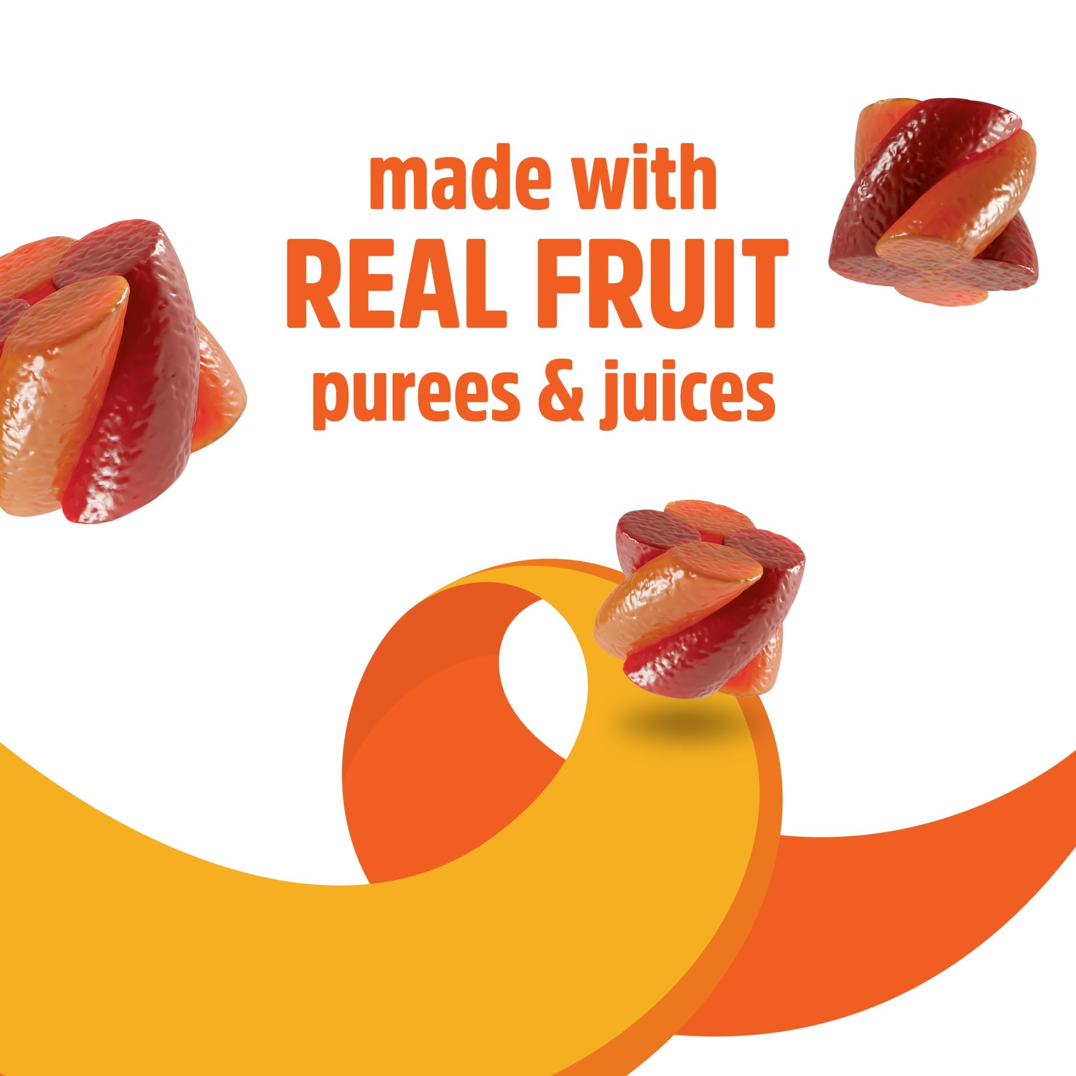 Pure Organic pouches lined up for size comparison and grab-and-go convenience