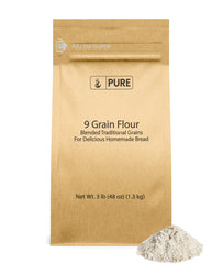Pure Original Ingredients front packaging showing 9 Grain Flour, clear ingredient visibility and convenience