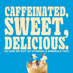 Pure Protein being poured into glass to show texture and creamy coffeehouse taste