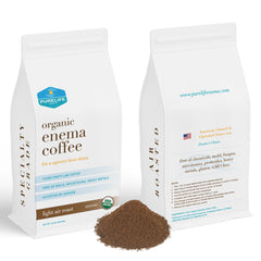 Purelife Enema front packaging showing organic label and benefits