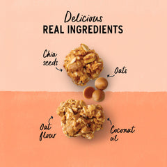 Purely Elizabeth ingredients flatlay of oats and coconut flour showing clean sourcing