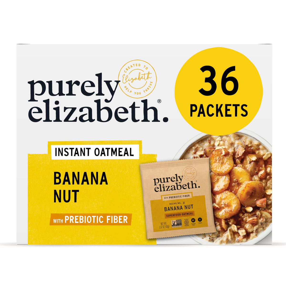 purely elizabeth front packaging showing six-pack and branding benefit convenience