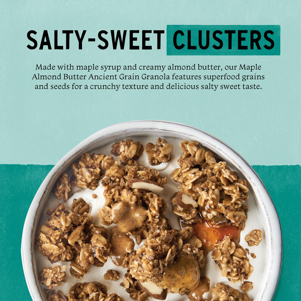 Purely Elizabeth close-up of crunchy granola clusters highlighting texture and richness