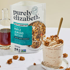 Purely Elizabeth ingredient spread featuring amaranth, quinoa flakes, chia seeds for nutrition