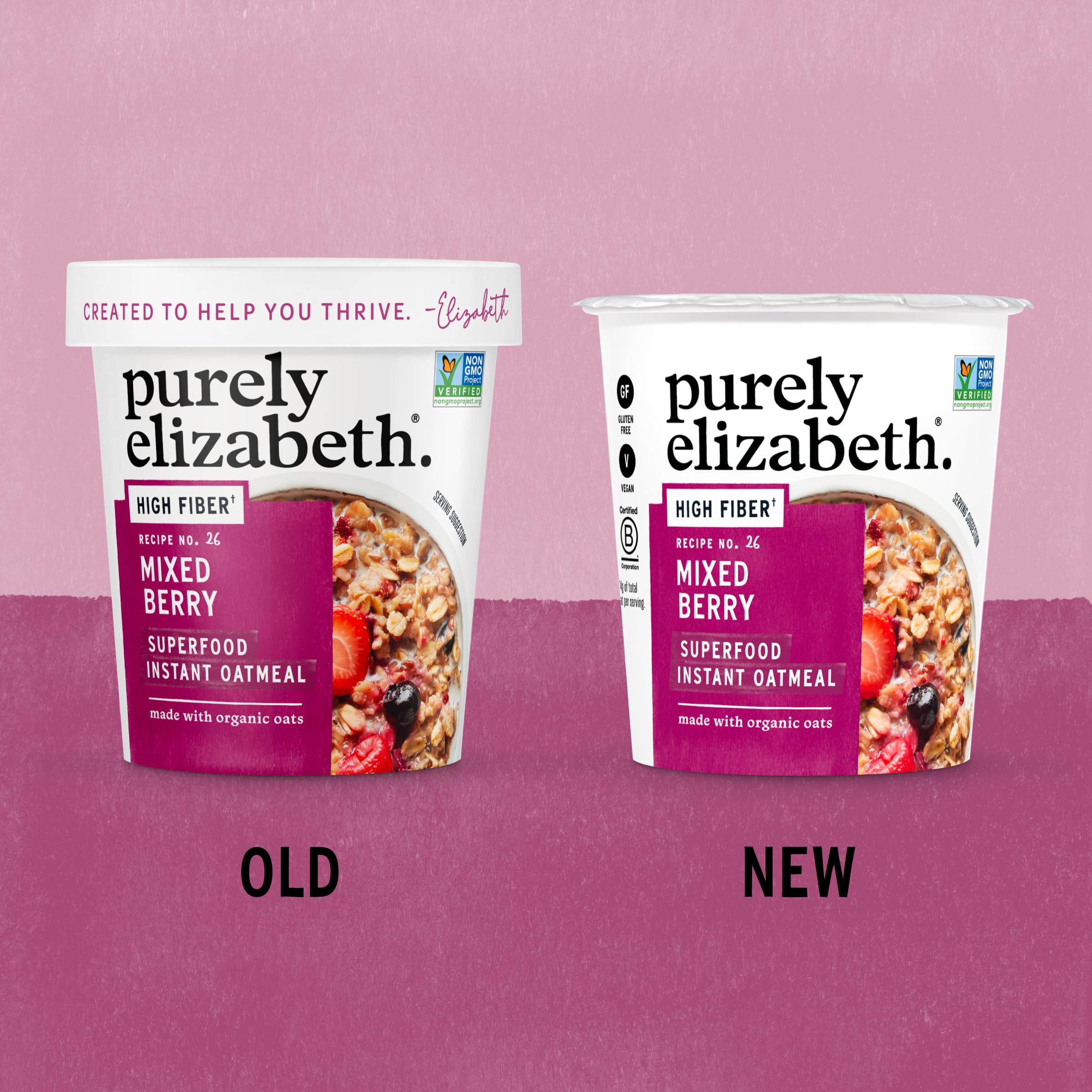 purely elizabeth cup on breakfast table lifestyle shot showing grab-and-go convenience