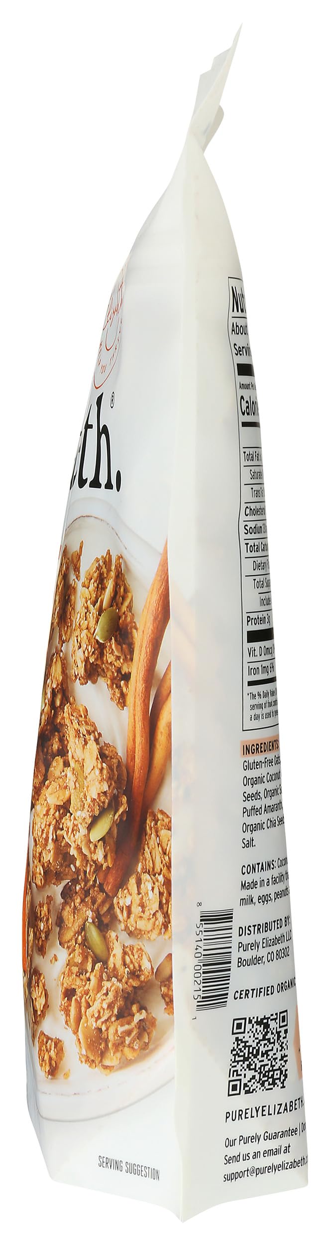 Purely Elizabeth granola served over yogurt showing topping versatility and taste boost