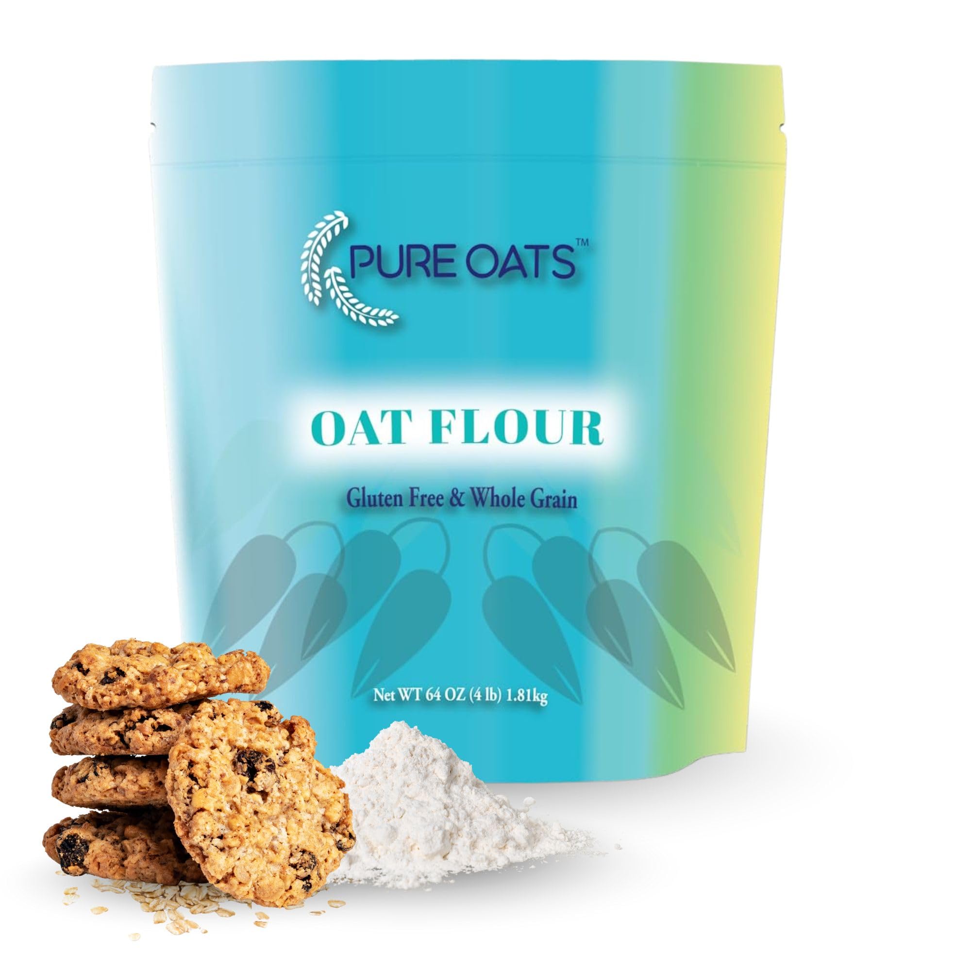PureOats front packaging 4 lb bag shows product and gluten-free benefit