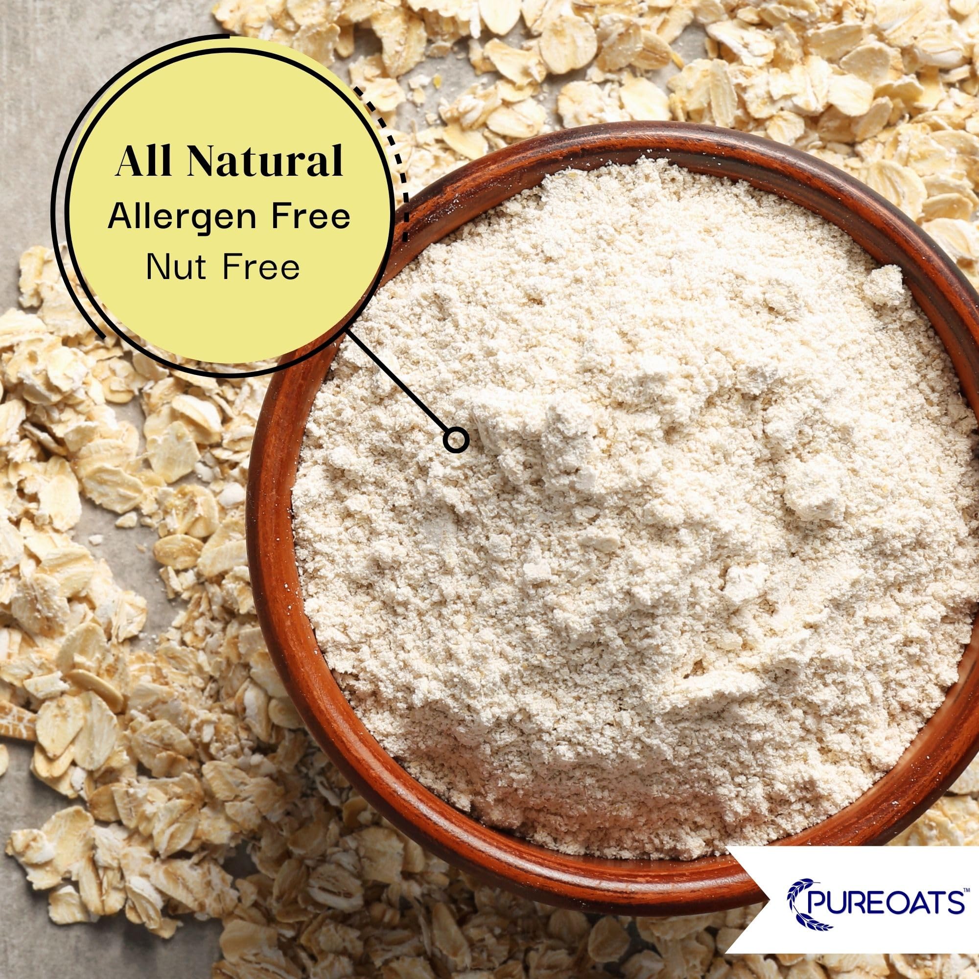 PureOats label close-up with verified gluten-free seal for consumer confidence