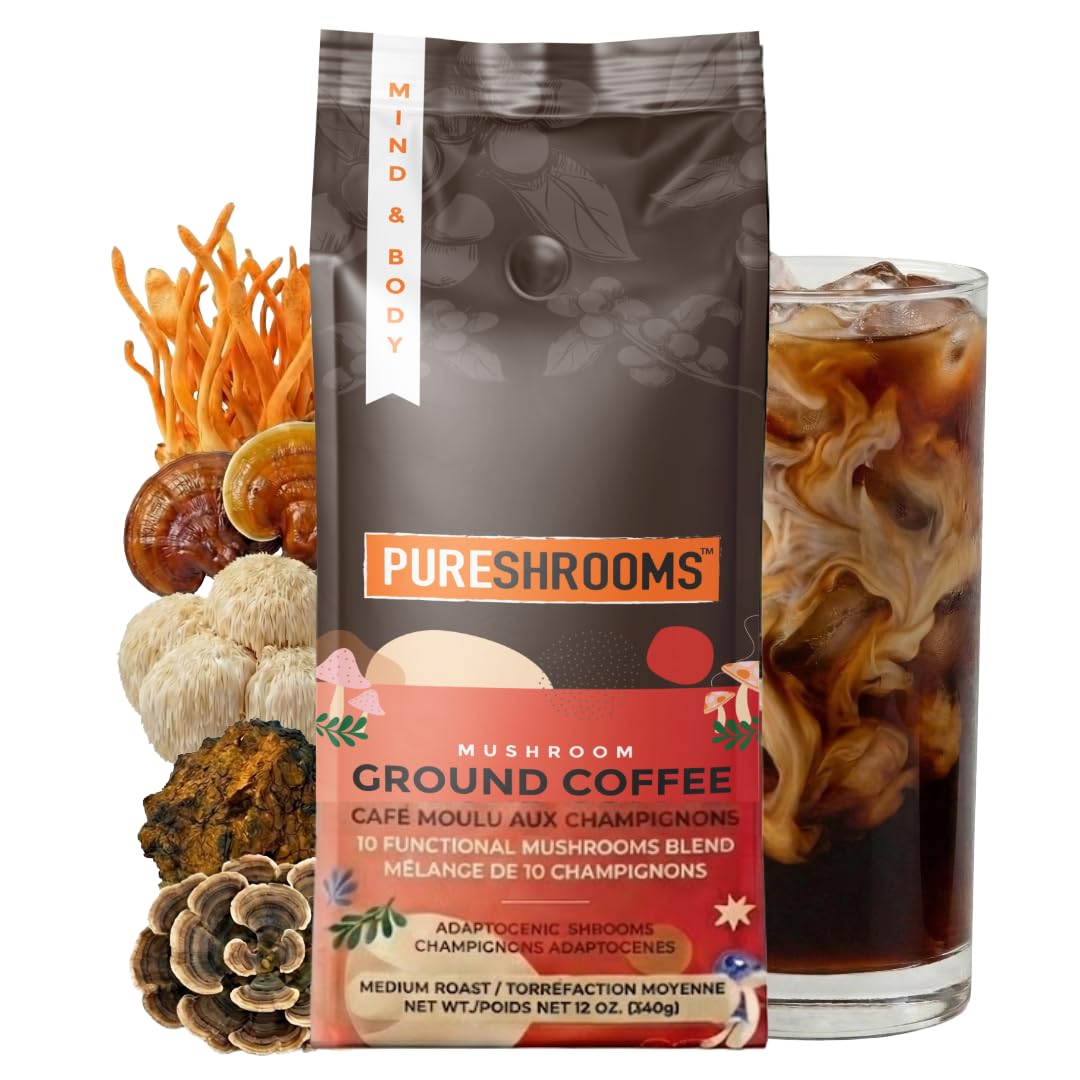 PureShrooms front packaging displaying Perfect 10 for easy shelf recognition and convenience