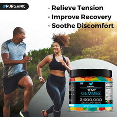 Purganic gummy close-up highlighting fruit flavor and pleasant chewability