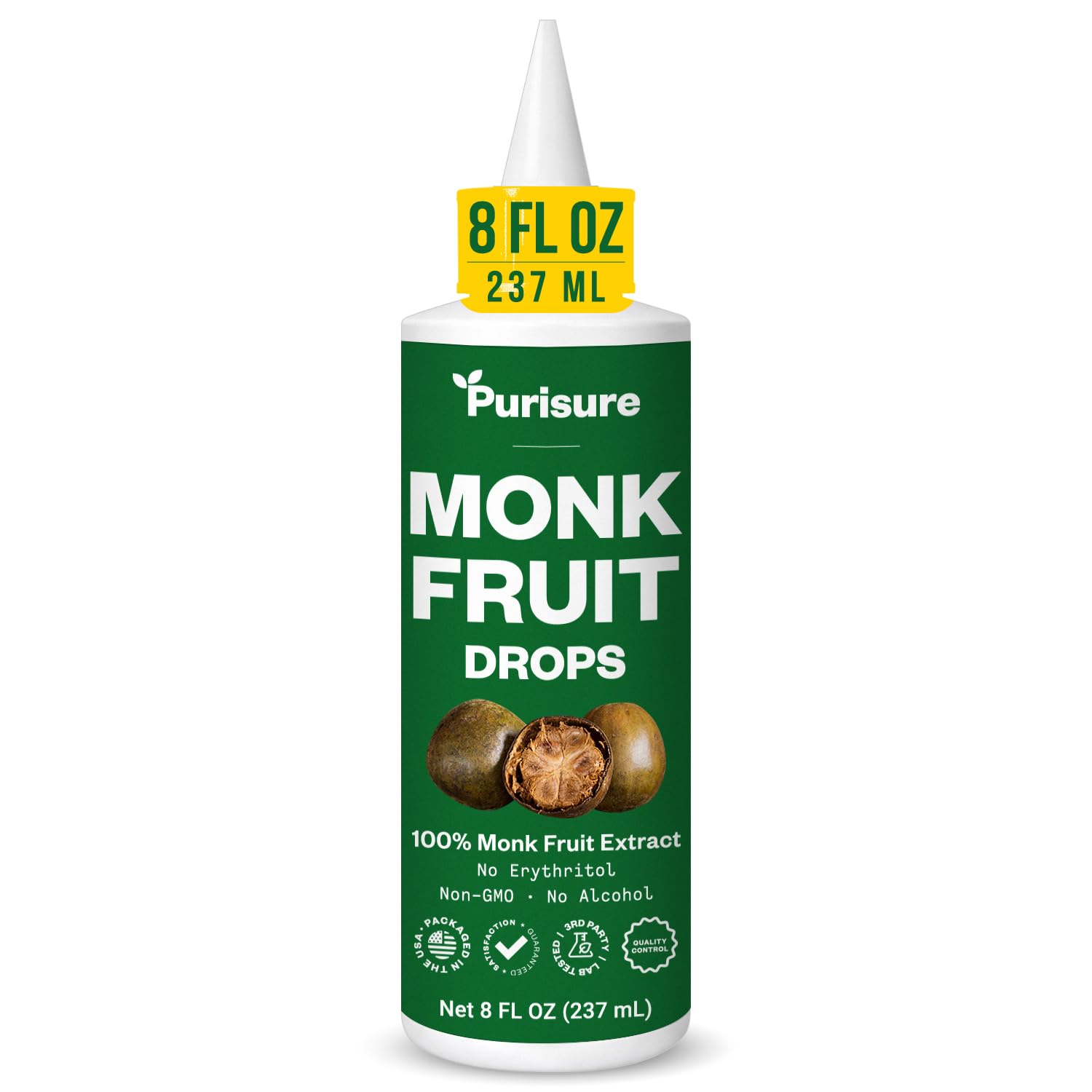 Purisure front bottle showing clean packaging and serving info benefit