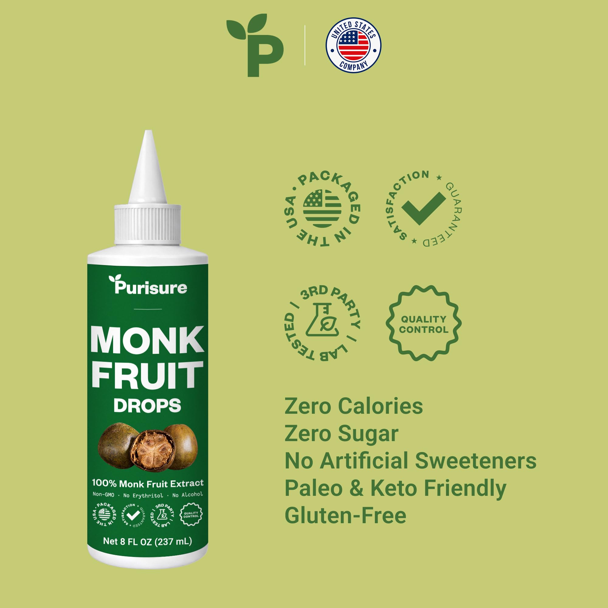 Purisure label detail highlighting ingredient clarity and easy-reading nutrition benefit