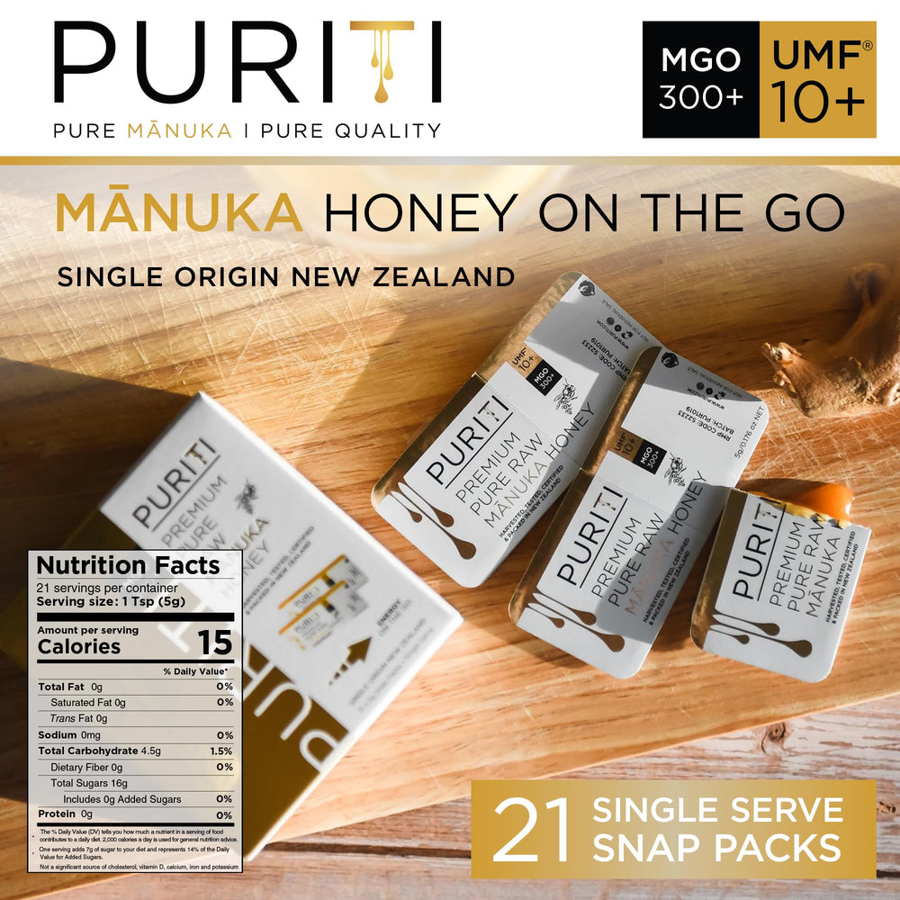 PURITI individual snap packet unopened, easy single-serve portion and no mess