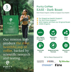 PURITY COFFEE single sachet sealed for freshness and simple brewing