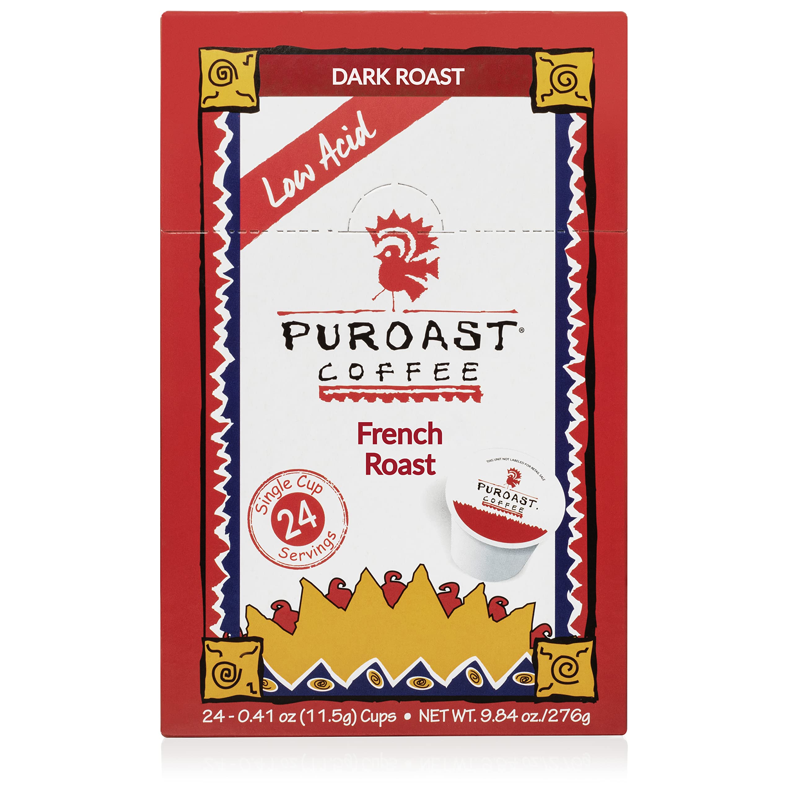 Puroast pod close-up revealing ground texture and even roast for smoother taste