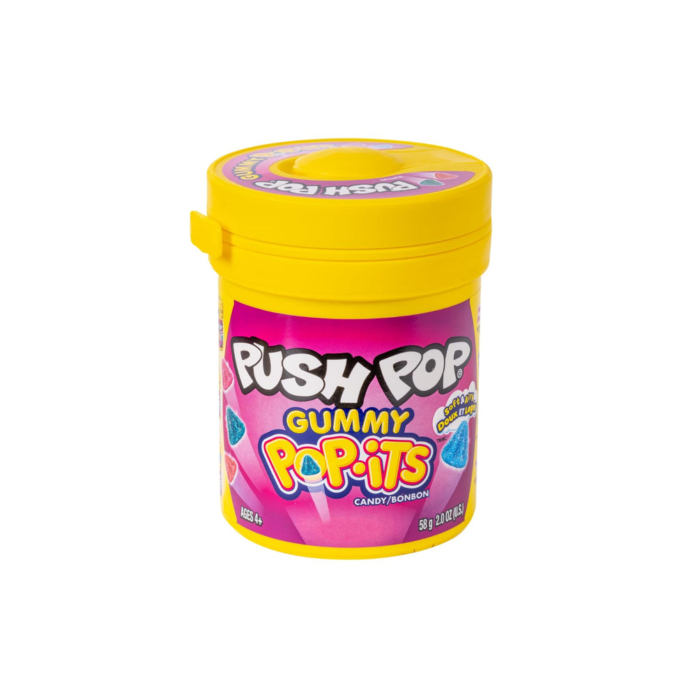 Hand holding Push Pop tube demonstrating portable size and travel convenience