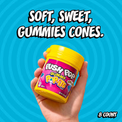Push Pop open dispenser top view revealing gummies for easy one-hand access