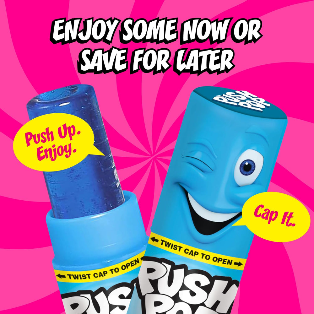 Push Pop next to a common object for scale, highlights compact size and portability