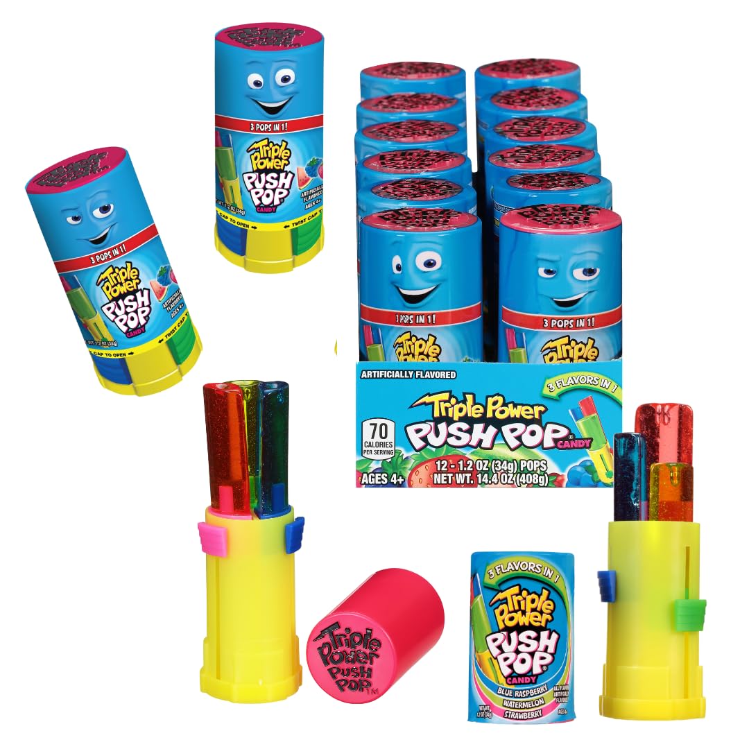Push Pop front packaging showing 12 count bag and colorful branding for easy gifting