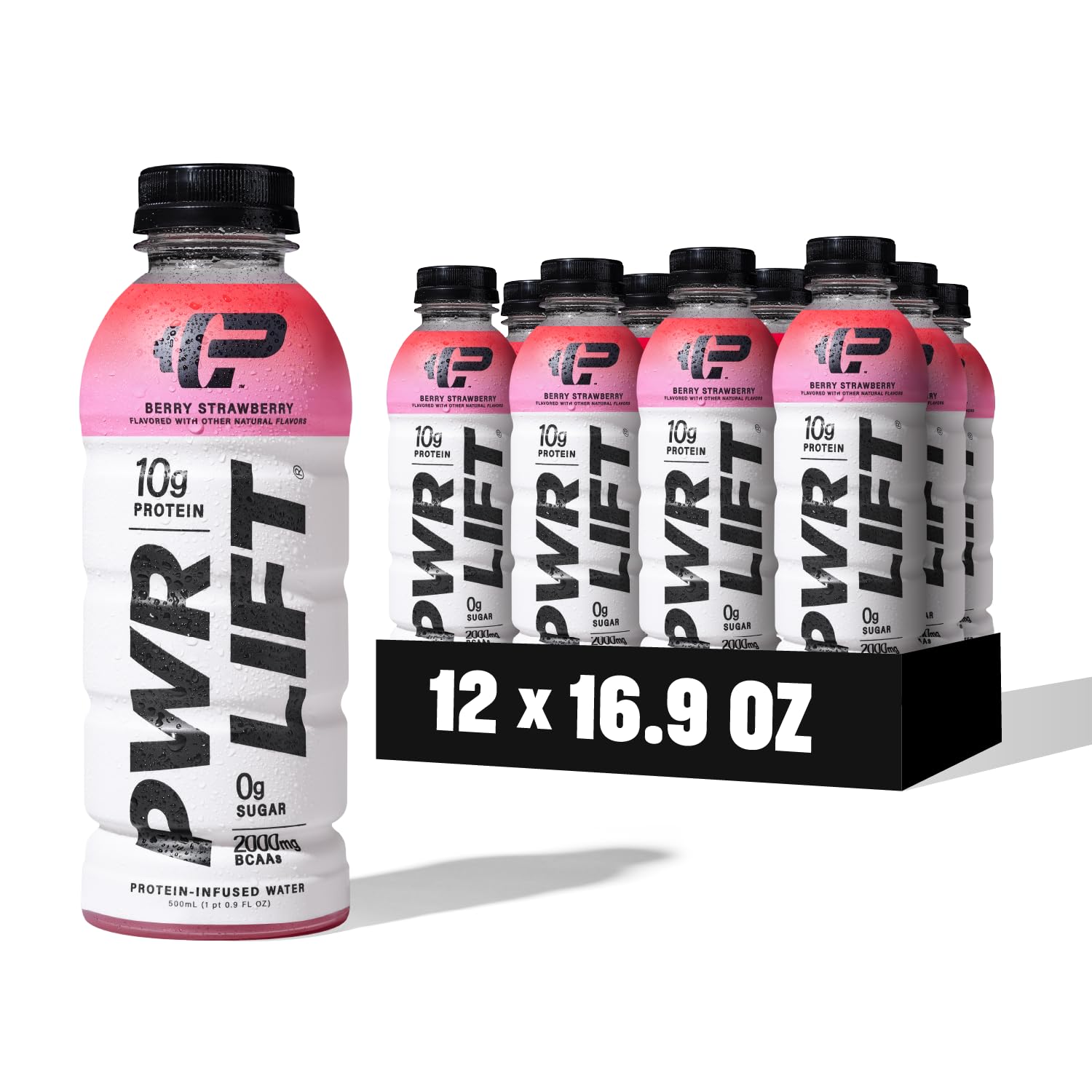 PWR LIFT front packaging showing berry strawberry flavor and benefits