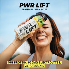 PWR LIFT side label with nutrition facts and ingredient clarity benefit