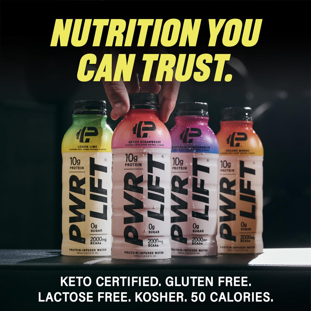 PWR LIFT bottle on track after run demonstrating fast post-workout rehydration