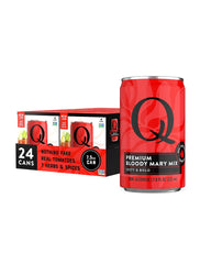 Q MIXERS front packaging showing 24 cans and a clear brand benefit