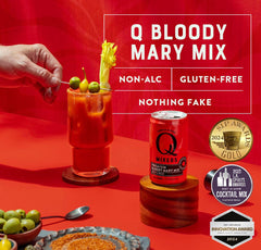 Q MIXERS ingredients spread with tomatoes and spices showing real components