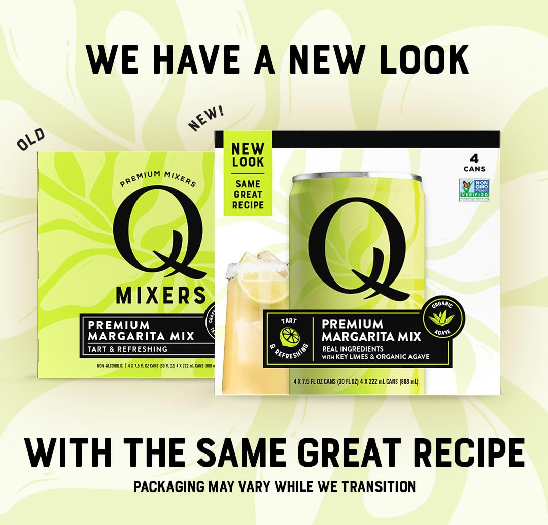 Q MIXERS close-up of label highlighting key lime and organic agave
