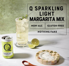 Q MIXERS poured over ice in glass demonstrating effortless cocktail making